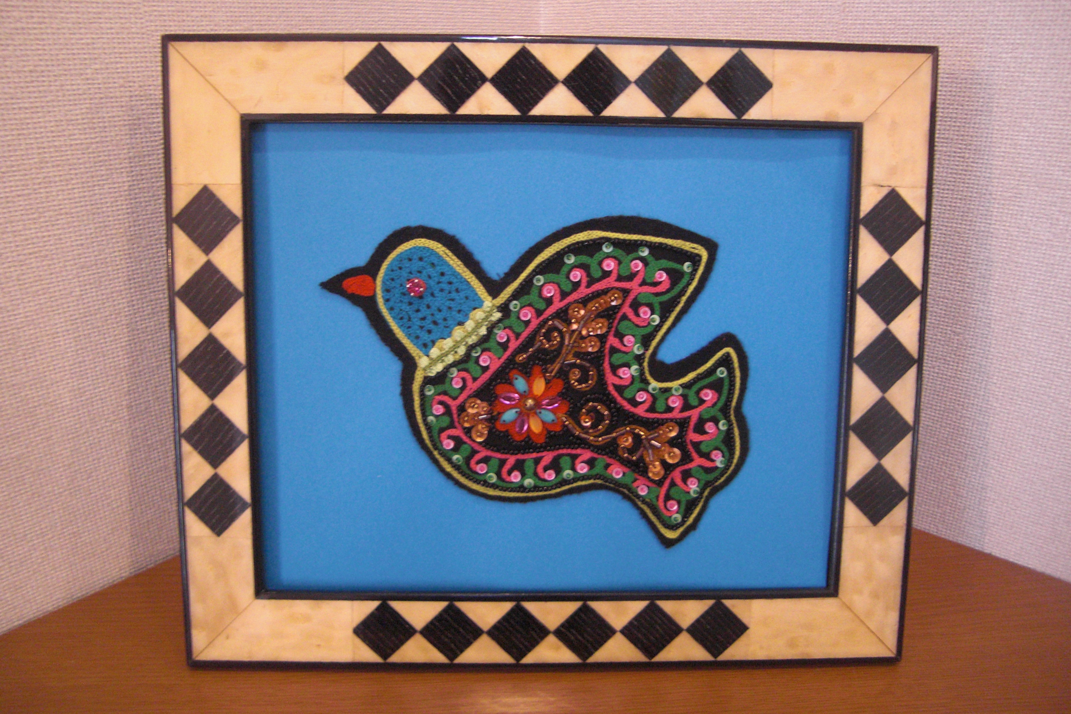 立体ビーズ刺繍アートフレーム　大倉トーイ鳥フィギュア　ハンドメイド Amazon | 可愛い 鸚哥 インコ 鳥 鳥柄 ダイヤモンドアート 5D