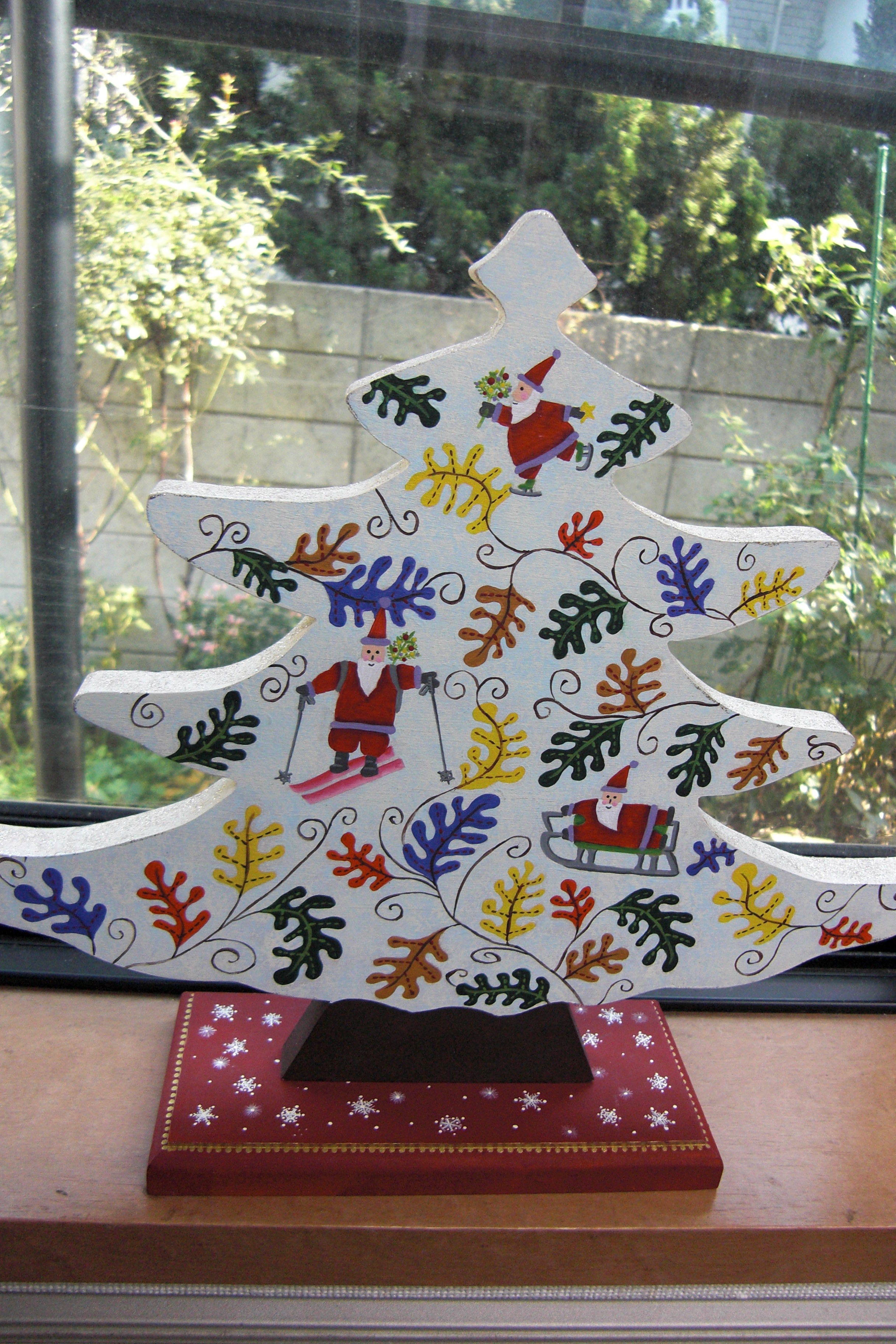 トールペイントのクリスマスツリー: 手作り